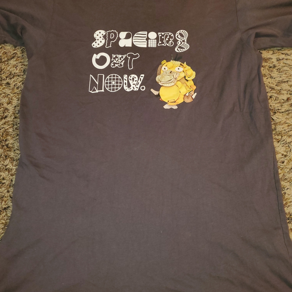 Uniqlo Black Graphic Tee with Fun Character